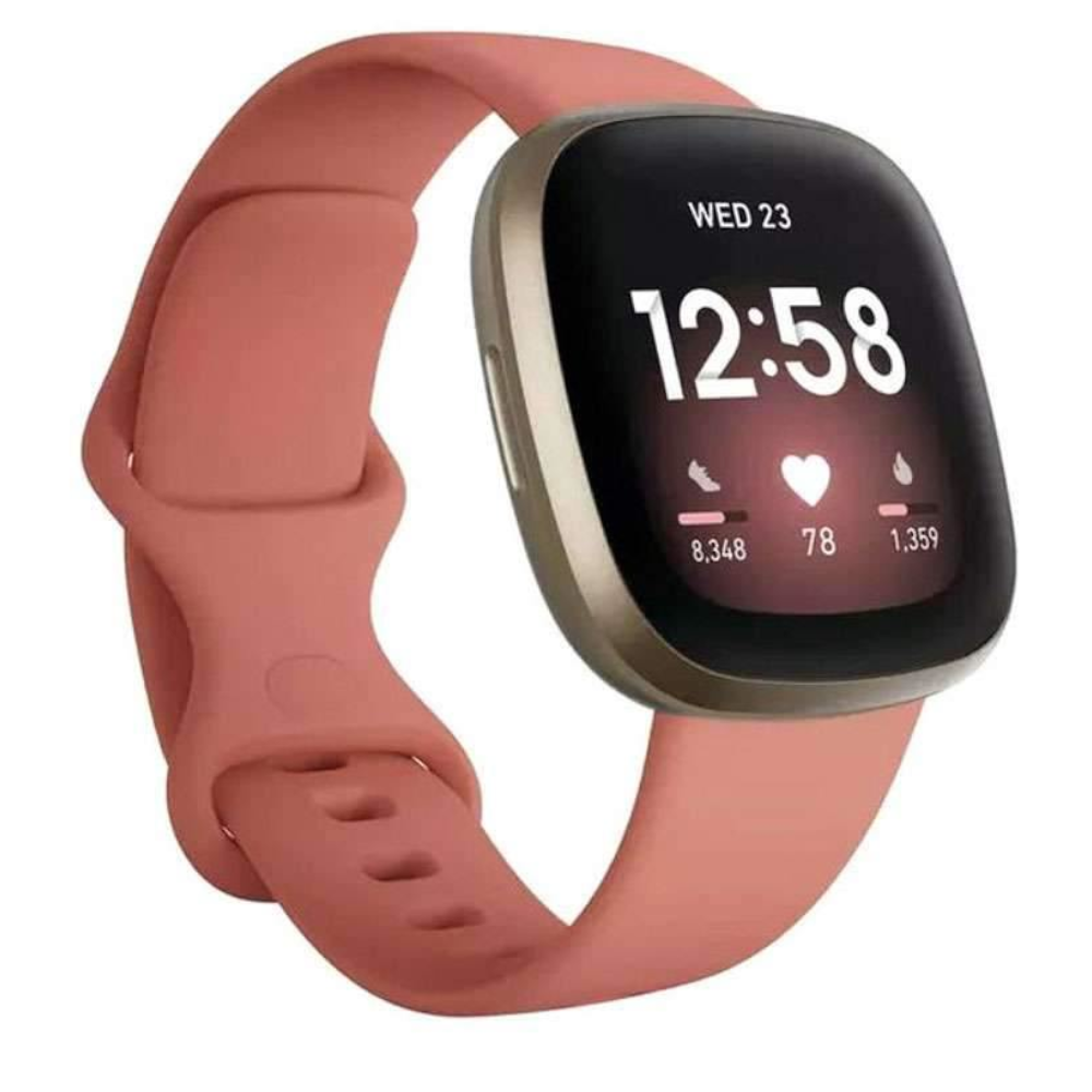 Fitbit Versa 3 Health Fitness Smartwatch, Pink Clay | FB511GLPK