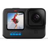 GoPro HERO 10 Black - Waterproof Action Camera with Front LCD and Touch Rear Screens, 5.3K60 Ultra HD Video, 23MP Photos, 1080p Live Streaming, Webcam, Stabilization
