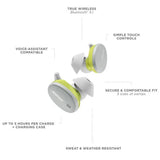 Bose Sports Earbuds, Noise Cancelling Wireless Earphones, Glacier White - milaaj