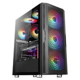 ABKONCORE C800, EATX, Steel Body, RGB Fan, Powerful Cooling, 4+2 Driver Bays, LED Controller, Mid Tower, USB 3.0, Gaming Case
