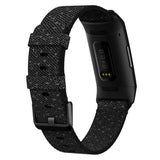 Fitbit Charge 4 Advanced Fitness Tracker Smartwatch Granite Reflective Woven Band / Black | FB417BKGY