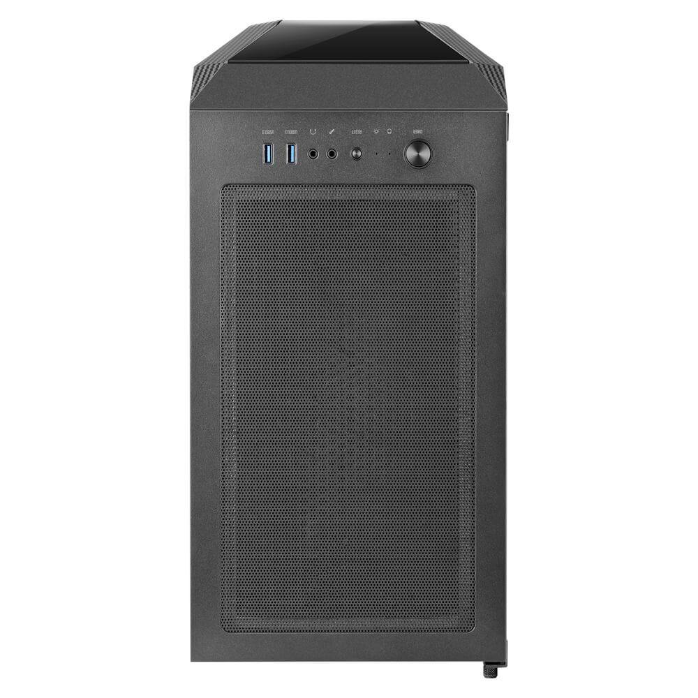 ABKONCORE H600A ABS + Mesh Smoky Acrylic EATX,USB 3.0 * 2, 4+2 Driver Bays, Radiator & Cooling FAN Black , Mid Tower, Computer Gaming Case - milaaj
