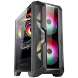 ABKONCORE H600A ABS Mesh Smoky Acrylic, EATX, USB 3.0 x 2, 4+2 Driver Bays, Radiator & Cooling FAN Black, Mid Tower, Computer Gaming Case