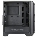 ABKONCORE H600A ABS + Mesh Smoky Acrylic EATX,USB 3.0 * 2, 4+2 Driver Bays, Radiator & Cooling FAN Black , Mid Tower, Computer Gaming Case - milaaj