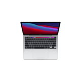 Apple MacBook Pro 13" M1 Chip with 8GB RAM, 256 GB Storage 8-Core GPU, ,13-inch Retina display with True Tone Magic Keyboard Touch Bar, Touch ID and Touch trackpad ,Two Thunderbolt / USB 4 ports - Silver (English Keyboard - MYDA2B/A) - milaaj
