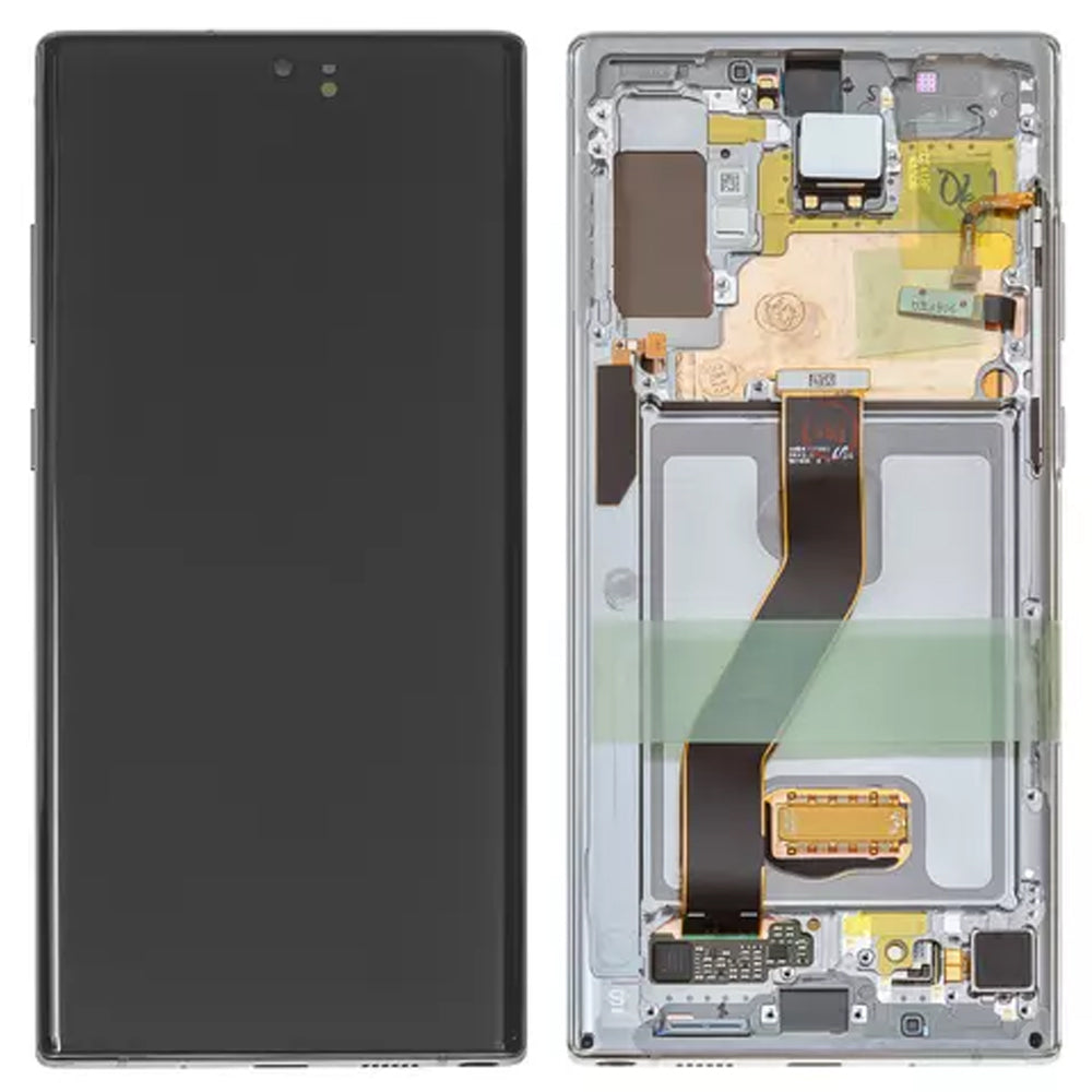 LCD Samsung Original 100% LCD Display Touch Screen Digitizer Assembly for Samsung Galaxy NOTE 10 N970 SILVER - milaaj